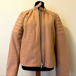 Gap tan wool moto jacket - Large Tall